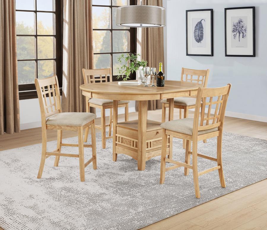 Lavon Wood Counter Height Dining Chair Grey And Light Oak (Set Of 2)