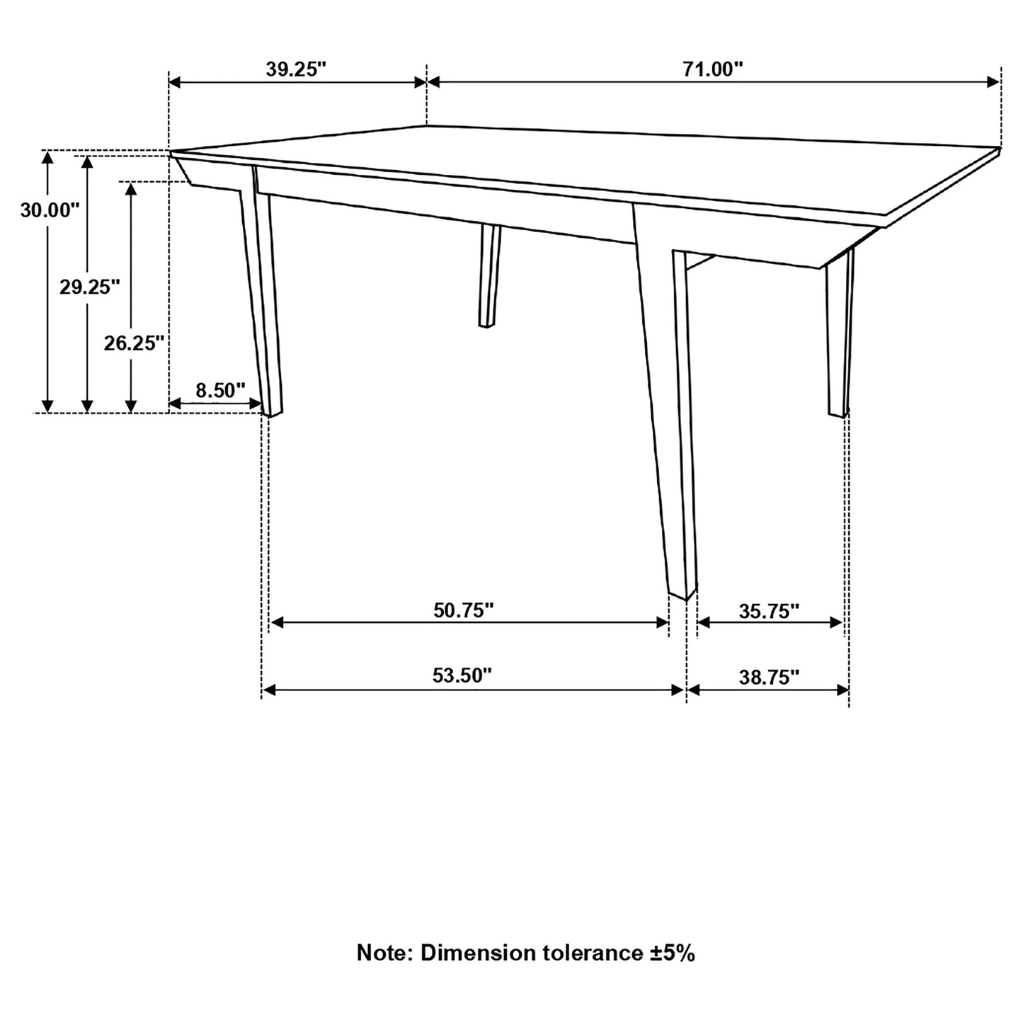 Nogales Wooden Dining Table Acacia and Coastal Grey