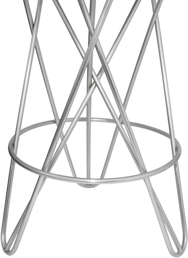 Meridian Furniture - Mercury Counter Stool Set Of 2 In Silver - 947Silver - ATL FURNITURE