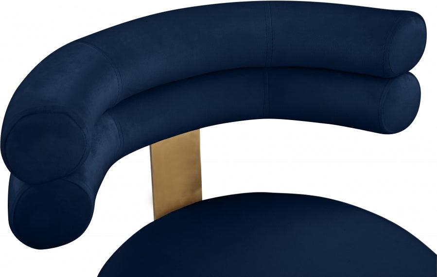 Meridian Furniture - Fitzroy Dining Chair Set Of 2 In Navy - 747Navy-C - ATL FURNITURE