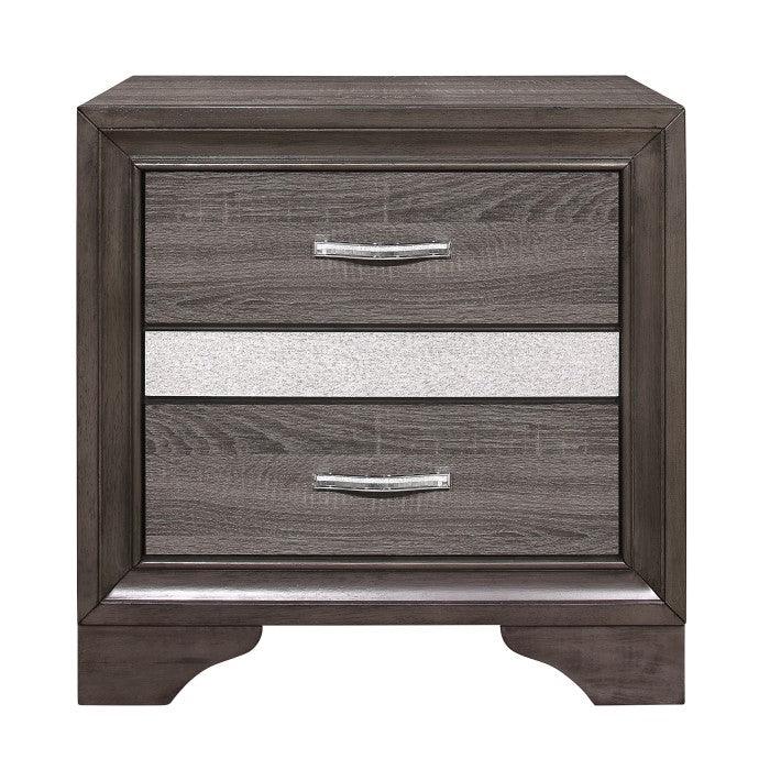 Homelegance - Luster Night Stand In Gray - 1505-4 - ATL FURNITURE