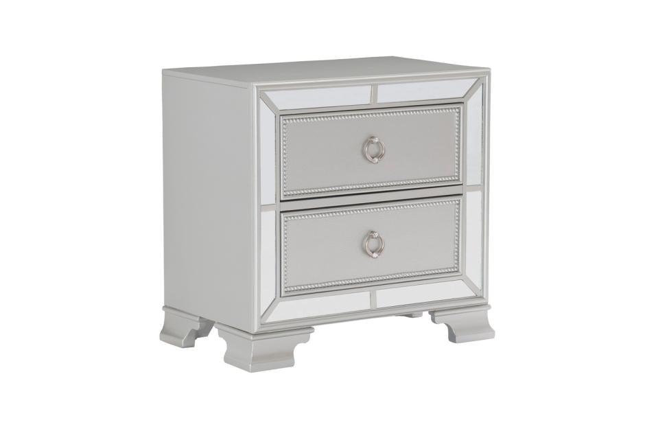 Homelegance - Avondale Night Stand In Silver - 1646-4 - ATL FURNITURE