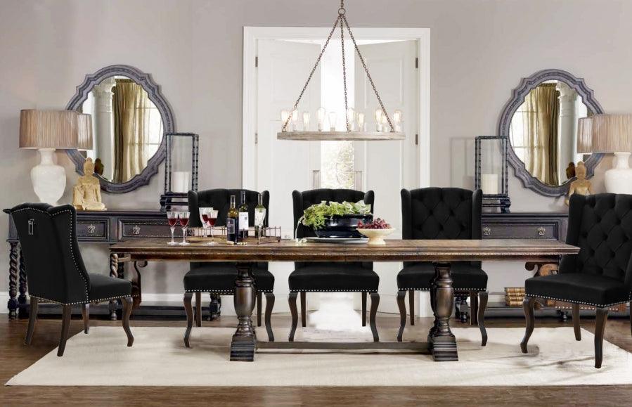 Meridian Furniture - Suri Velvet Dining Chair Set Of 2 In Black - 772Black-C - ATL FURNITURE
