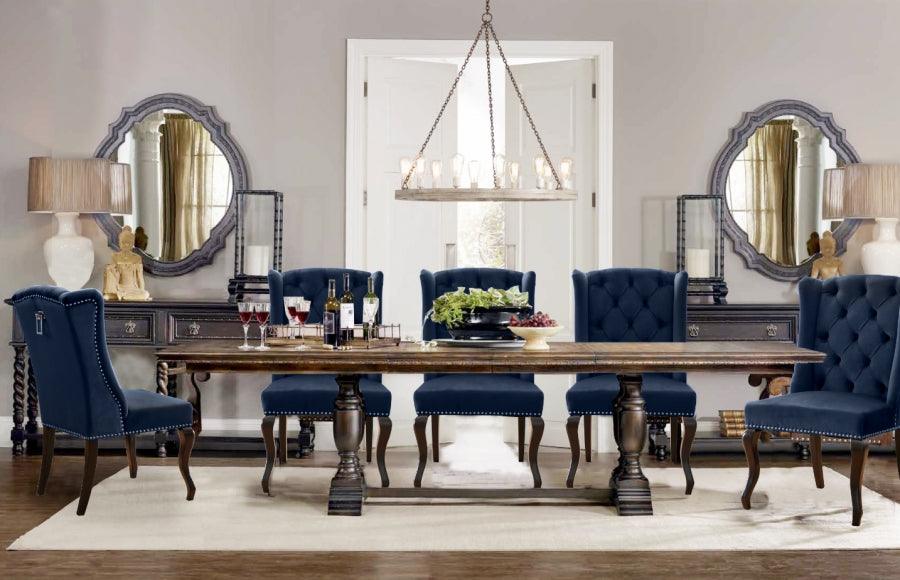 Meridian Furniture - Suri Velvet Dining Chair Set Of 2 In Navy - 772Navy-C - ATL FURNITURE