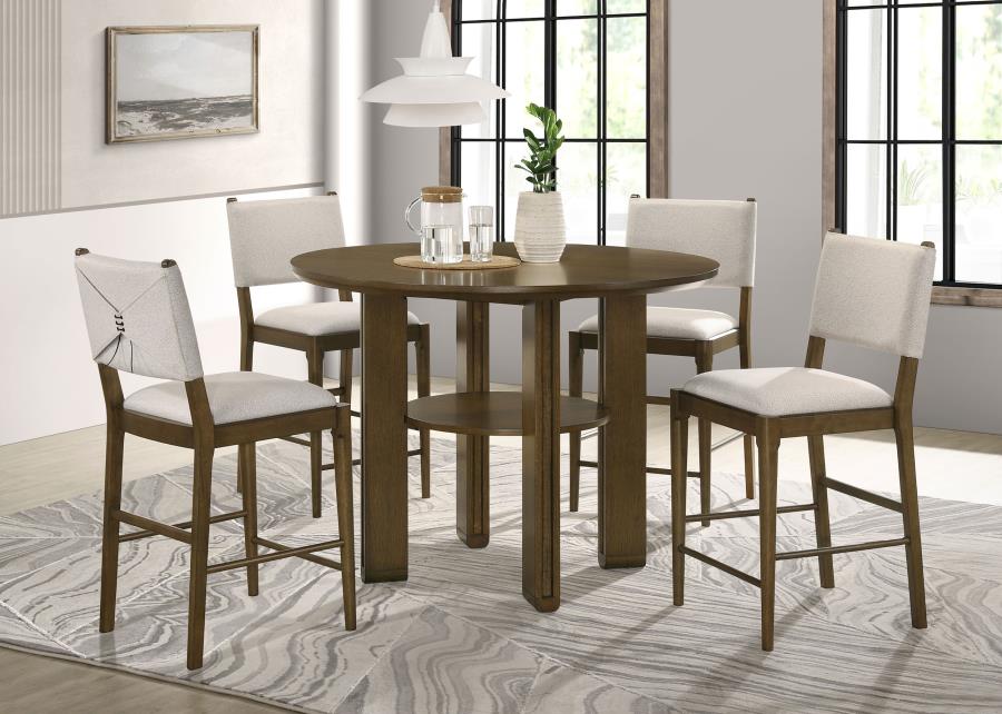 Ottowa Upholstered Counter Side Chair Brown (Set Of 2)