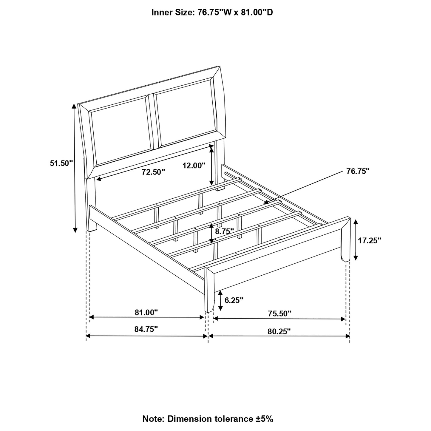 Briana Wood Eastern King Panel Bed Black