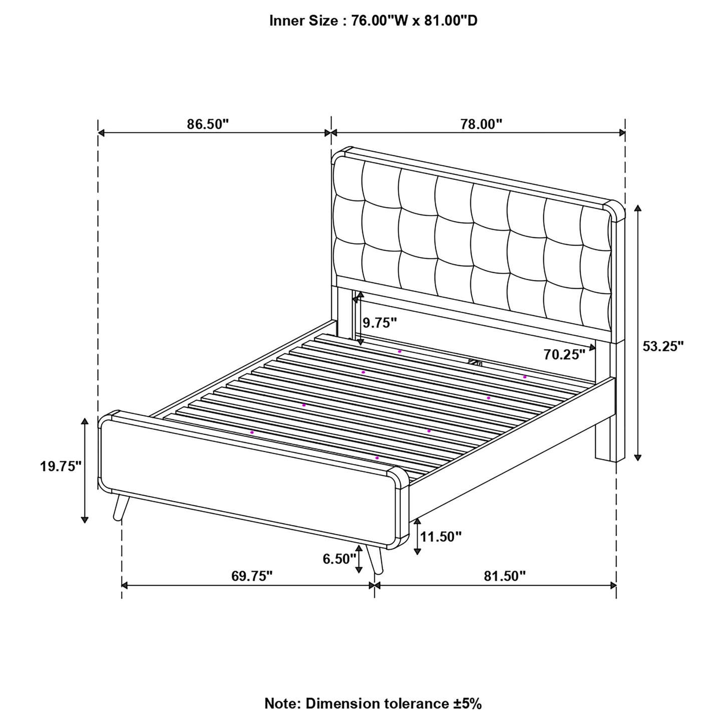 Robyn Wood Eastern King Panel Bed Dark Walnut