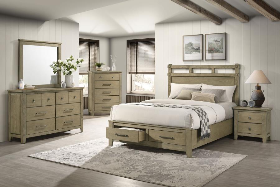 Hazlewood 6-Drawer Bedroom Dresser Cabinet Vineyard Oak