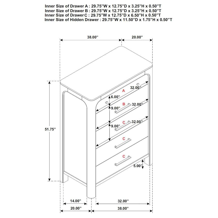 Solano 5-Piece Eastern King Bedroom Set Weathered Mango