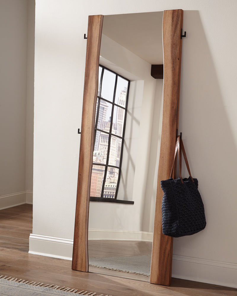 Winslow 31 x 76 Inch Standing Floor Mirror Smokey Walnut