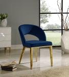 Meridian Furniture - Roberto Velvet Dining Chair Set Of 2 In Navy - 765Navy-C - ATL FURNITURE