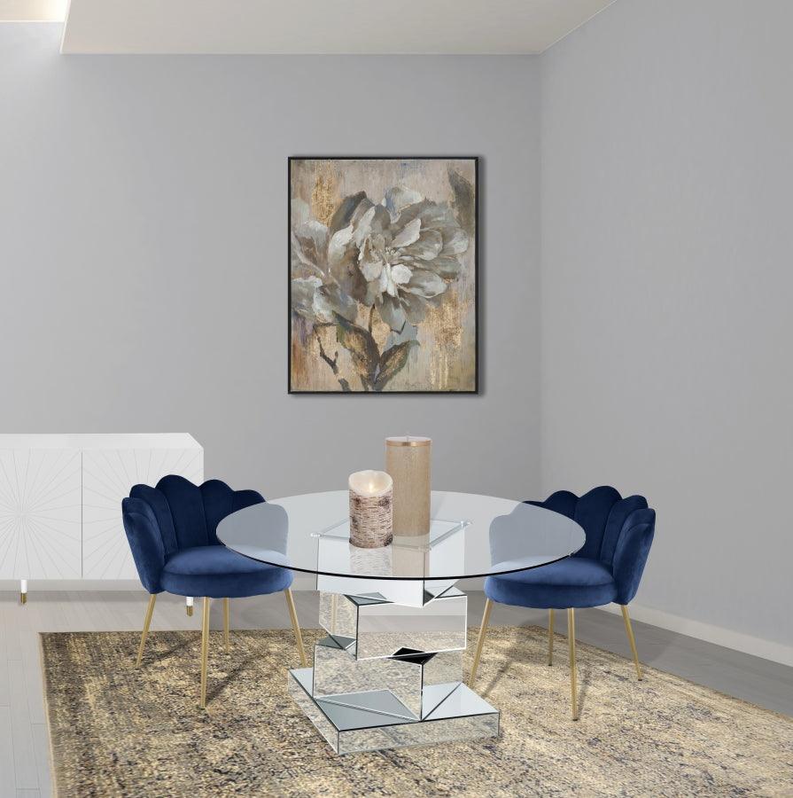 Meridian Furniture - Claire Velvet Dining Chair Set Of 2 In Navy - 748Navy-C - ATL FURNITURE