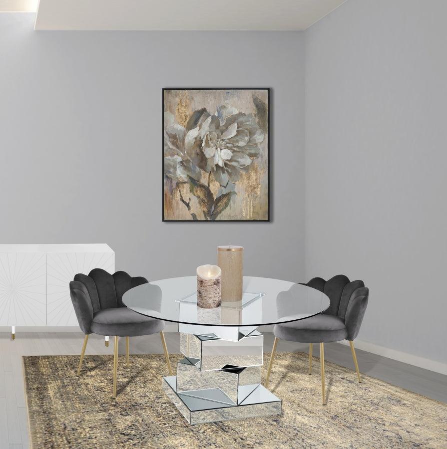 Meridian Furniture - Claire Velvet Dining Chair Set Of 2 In Grey - 748Grey-C - ATL FURNITURE