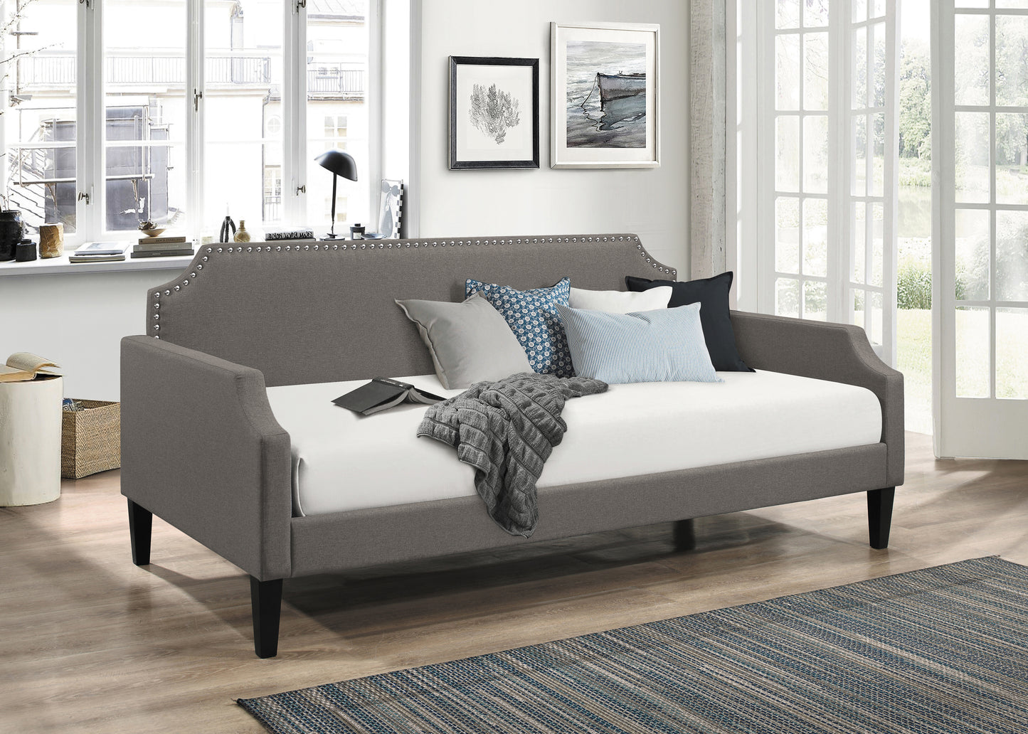 Livia Upholstered Twin Daybed Grey