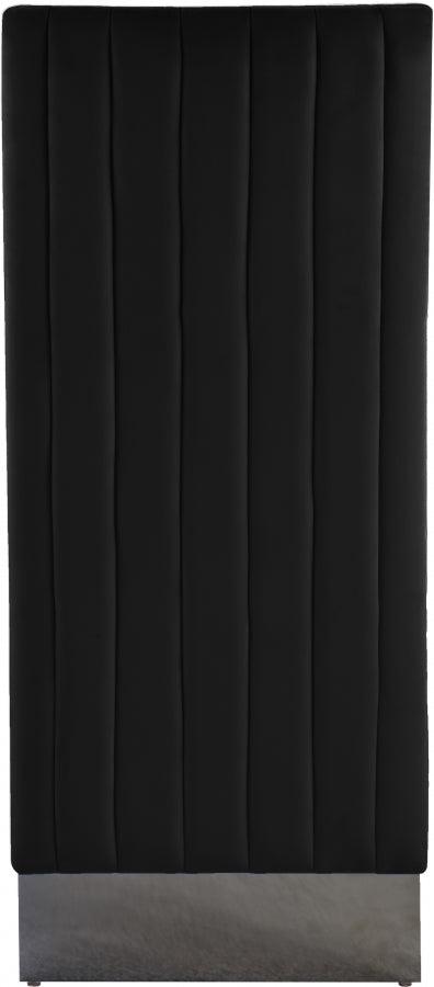 Meridian Furniture - Porsha Velvet Dining Chair Set Of 2 In Black - 756Black-C - ATL FURNITURE