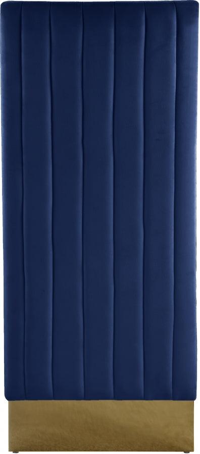 Meridian Furniture - Porsha Velvet Dining Chair Set Of 2 In Navy - 755Navy-C - ATL FURNITURE