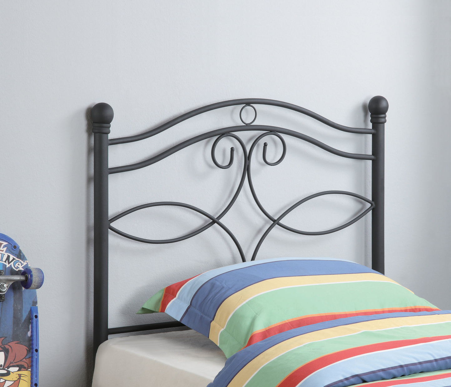 Callie Metal Twin Open Frame Headboard Matte Black