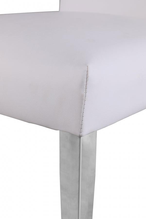Meridian Furniture - Porsha Faux Leather Dining Chair Set Of 2 In White - 750White-C - ATL FURNITURE