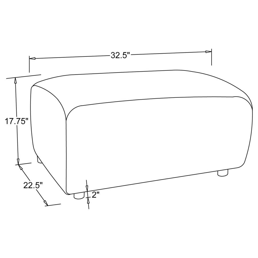 Burnett 4-Piece Chenille Upholstered Sofa Set Burnt Orange