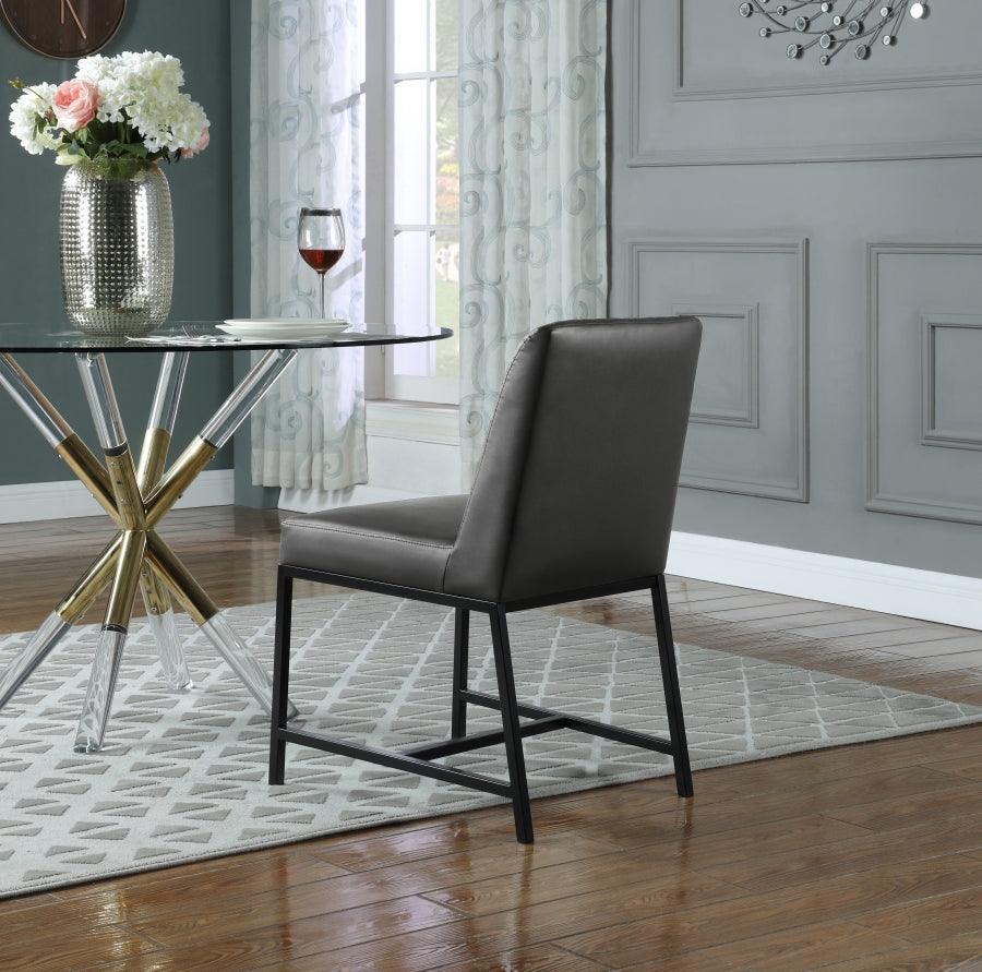 Meridian Furniture - Bryce Faux Leather Dining Chair Set Of 2 In Grey - 918Grey-C - ATL FURNITURE