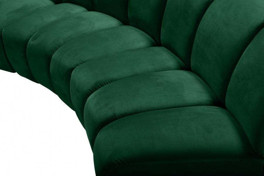 Infinity Modular 5 Piece Sectional In Green - ATL FURNITURE