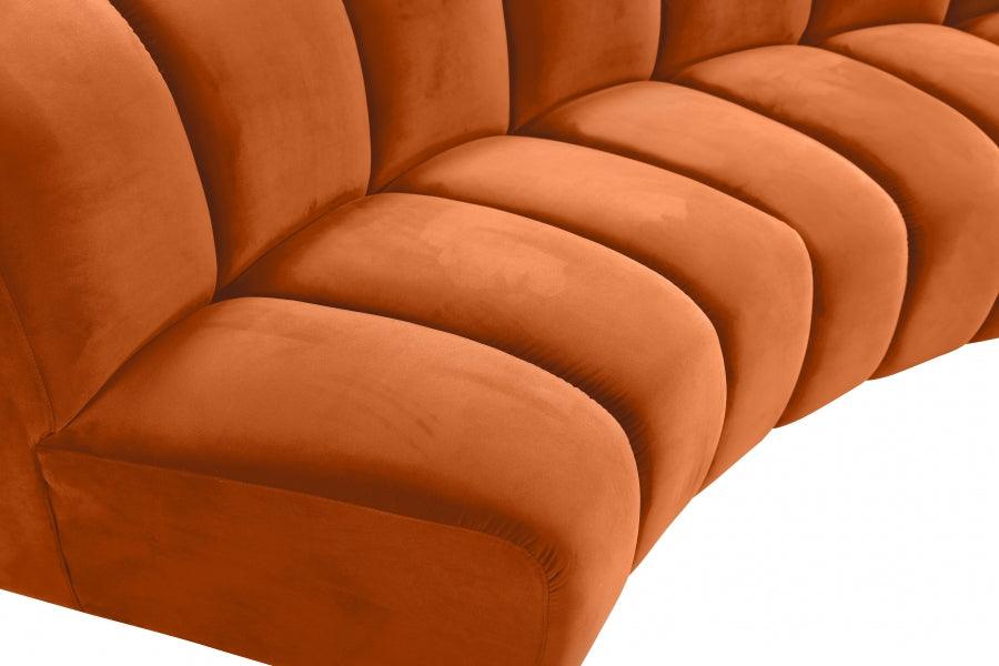 Infinity Modular 4 Piece Sectional In Cognac - ATL FURNITURE