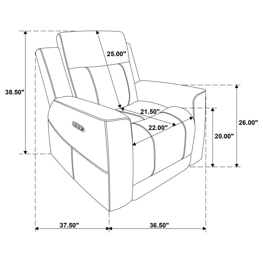 Kennett 3-Piece Chenille Power Reclining Sofa Set Ivory