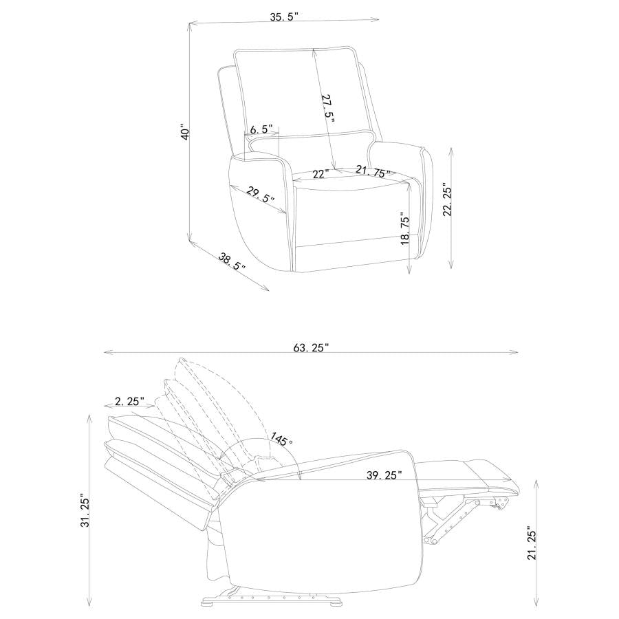 Sylmar 3-Piece Chenille Power Reclining Sofa Set Dove Grey
