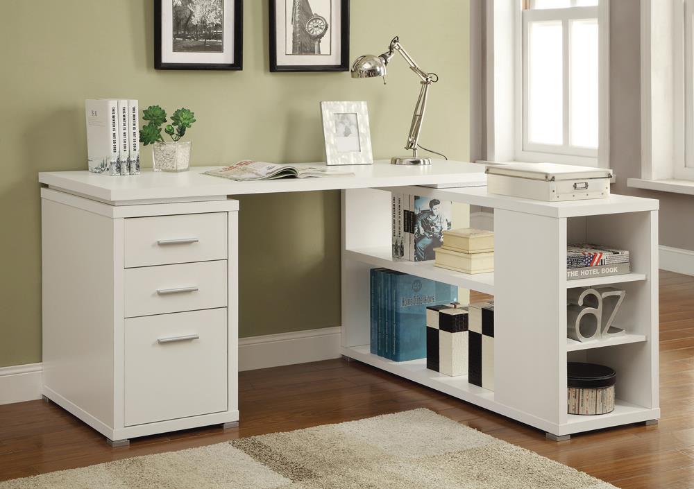 Yvette White Executive Desk - ATL FURNITURE