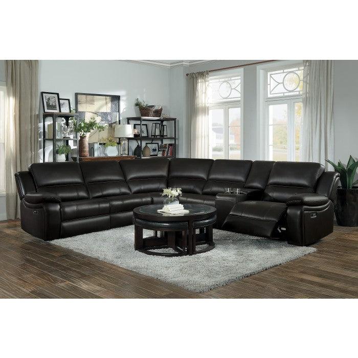 Homelegance - Falun Dark Brown 6 Piece Power Sectional - 8260Db-6Pw - ATL FURNITURE