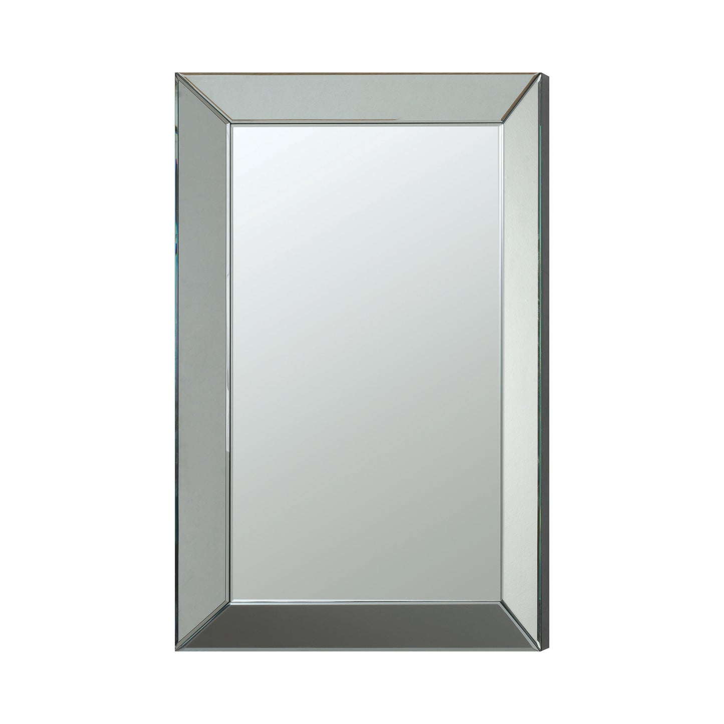 Pinciotti 36 x 24 Inch Beveled Frame Wall Mirror Silver