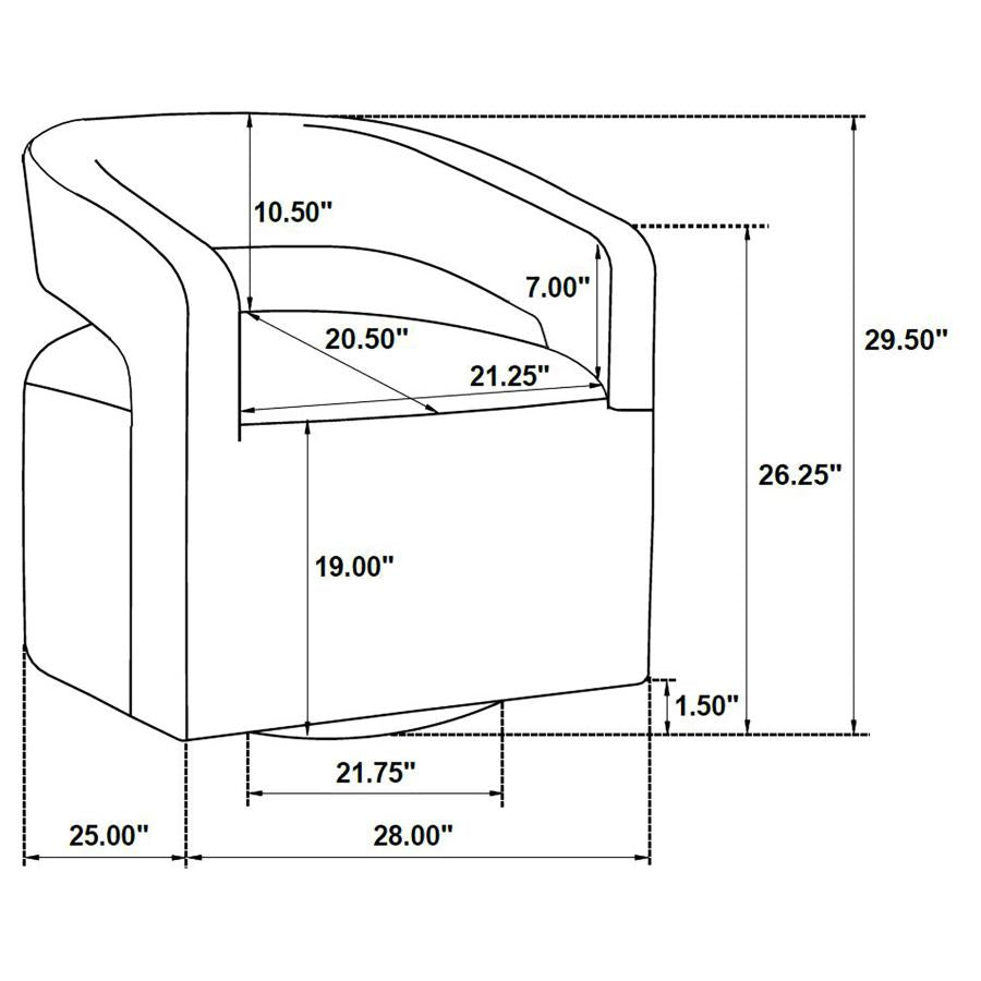 Westhill Boucle Upholstered Swivel Accent Chair Berry
