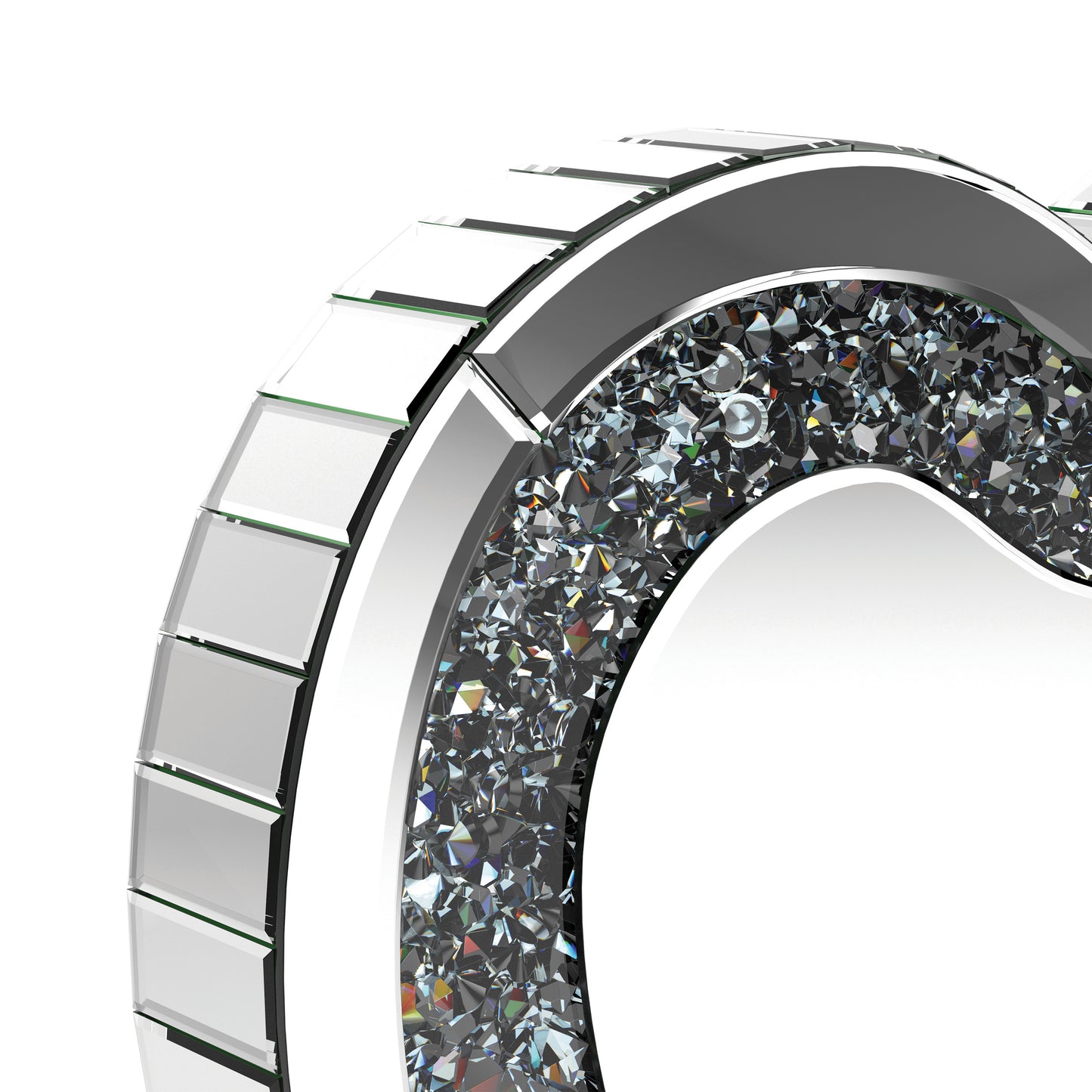 Euston Heart Shaped Vanity Mirror Silver