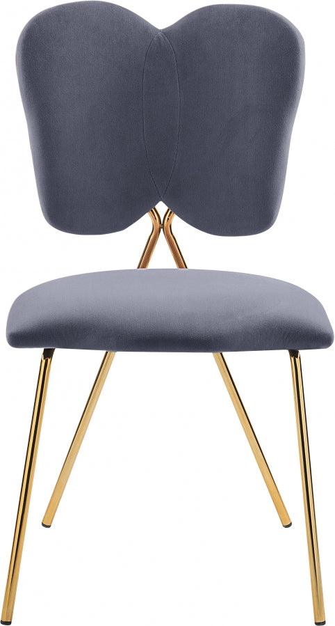 Angel Velvet Dining Chair Set Of 2 In Grey - 780Grey-C - ATL FURNITURE