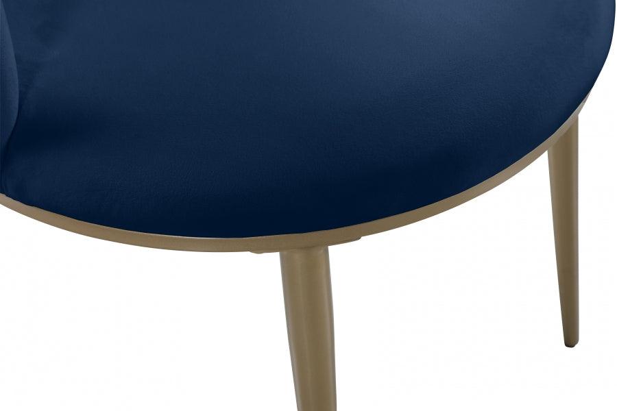 Meridian Furniture - Skylar Velvet Dining Chair Set Of 2 In Navy - 965Navy-C - ATL FURNITURE