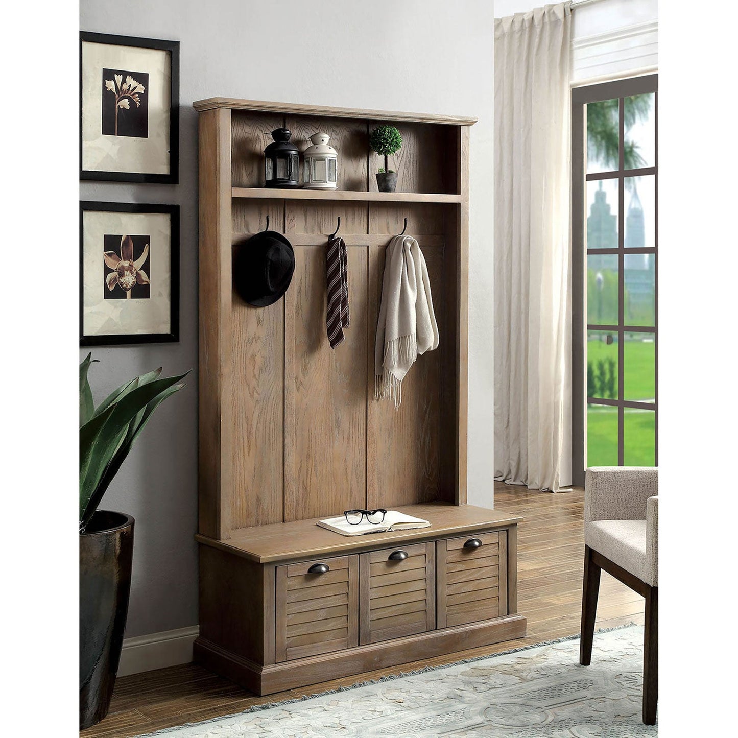 Wineglow Weathered Gray Hallway Cabinet - ATL FURNITURE