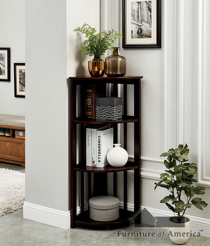 Gerraghty Dark Walnut Corner Cabinet - ATL FURNITURE