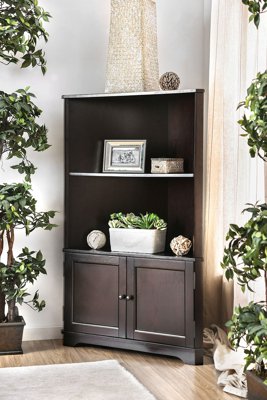 Cavan Dark Walnut Bookshelf - ATL FURNITURE