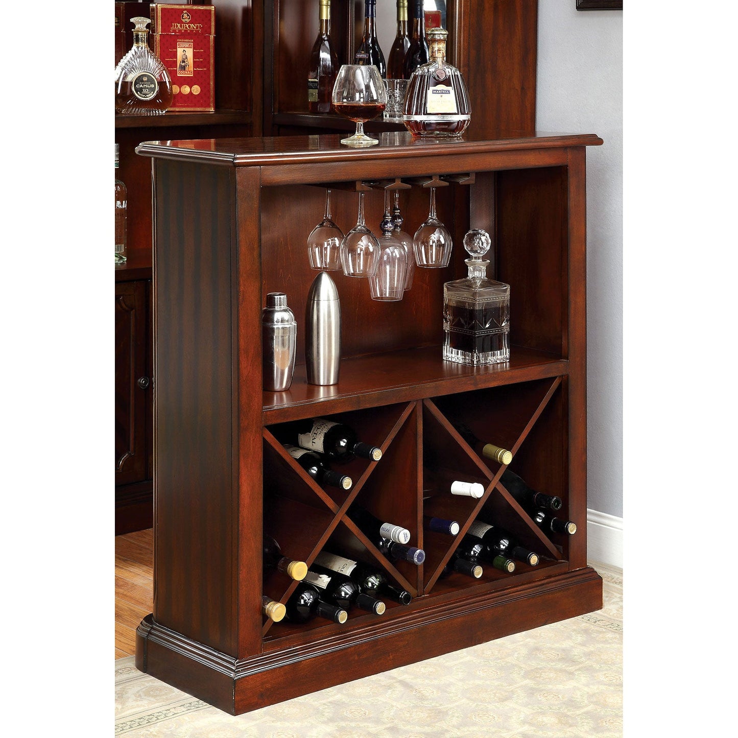 VOLTAIRE Dark Cherry Bar Table - ATL FURNITURE