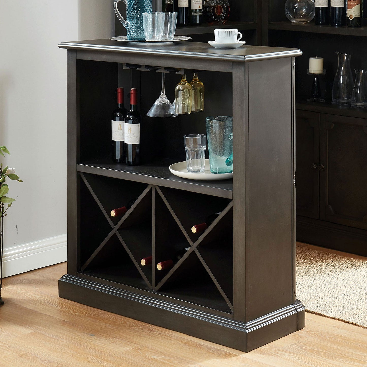 Voltaire Gray Bar Table - ATL FURNITURE