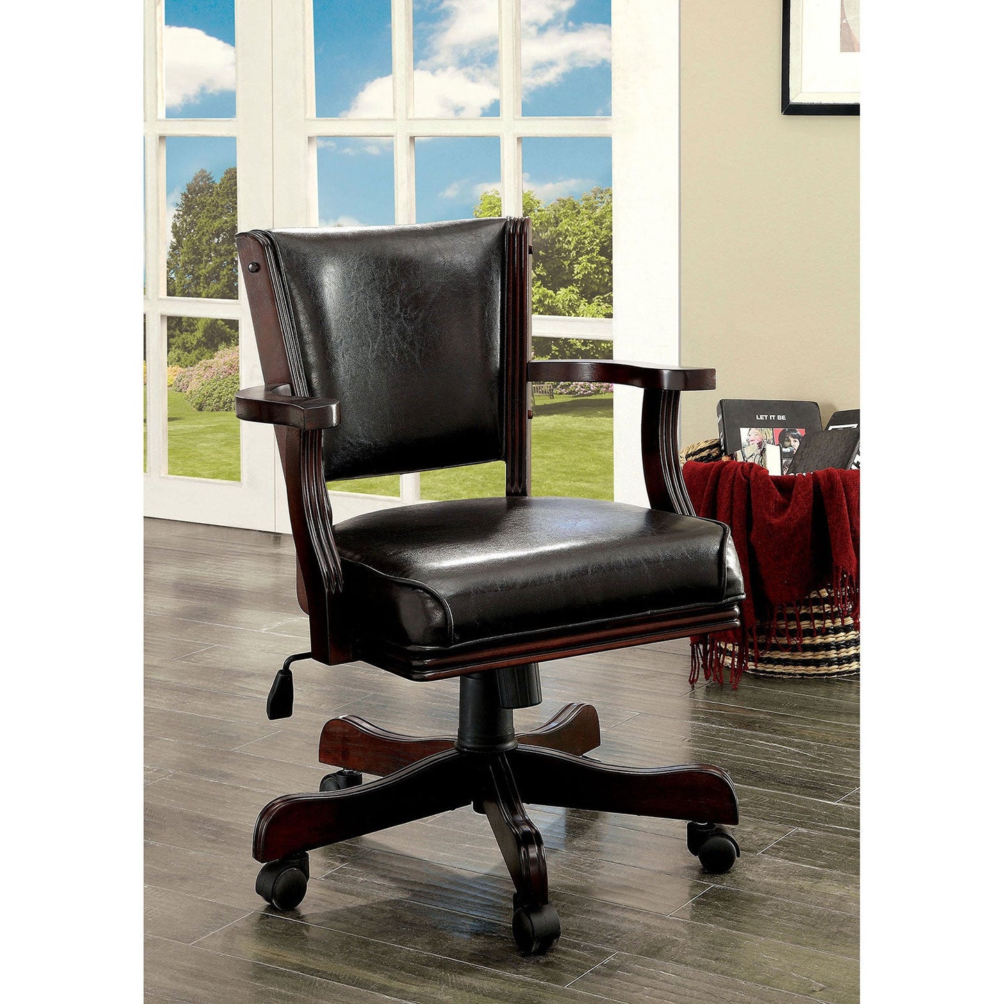 ROWAN Cherry Height-Adjustable Arm Chair - ATL FURNITURE