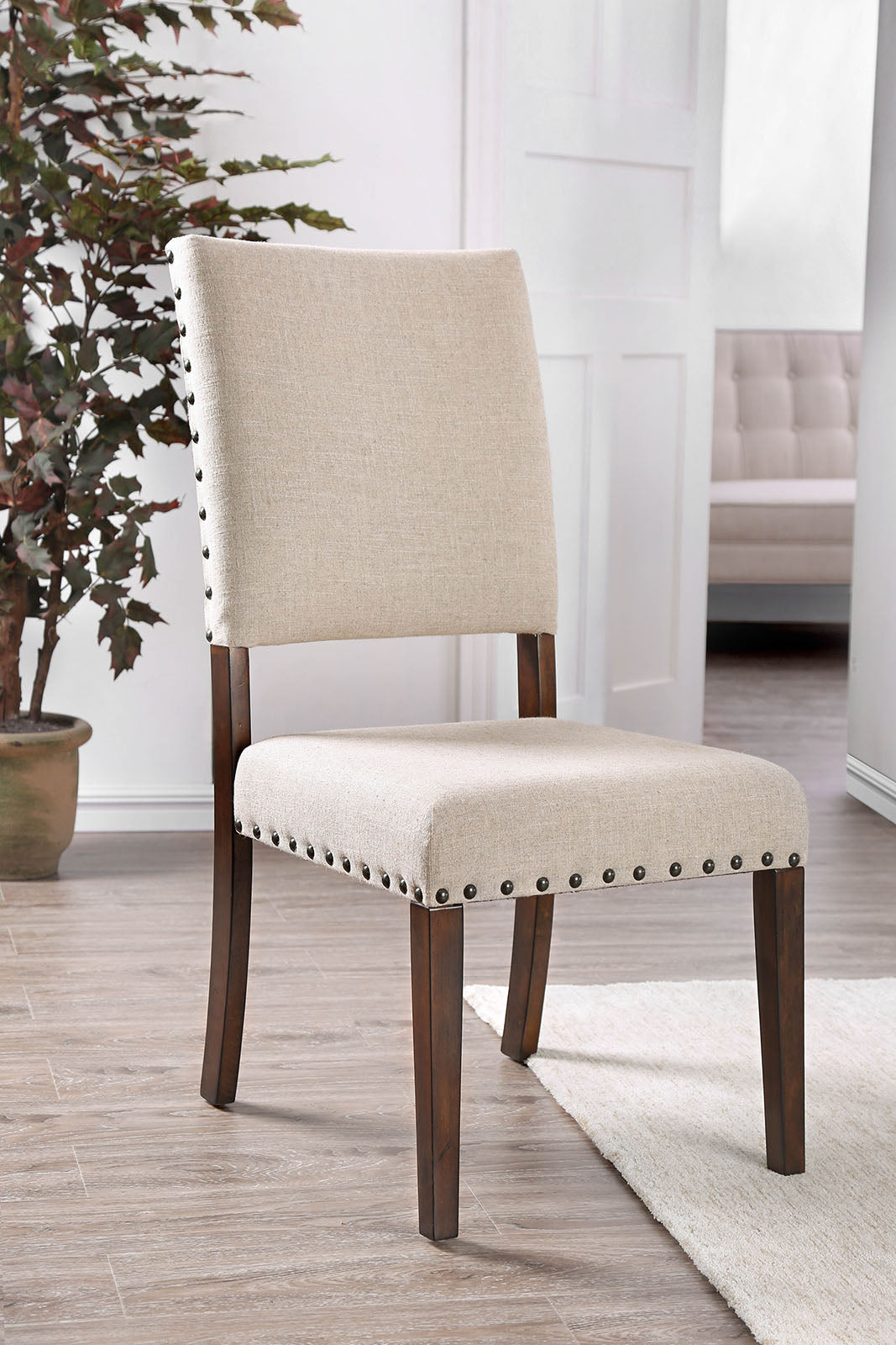 Glenbrook Brown Cherry/Ivory Side Chair (2/CTN) - ATL FURNITURE