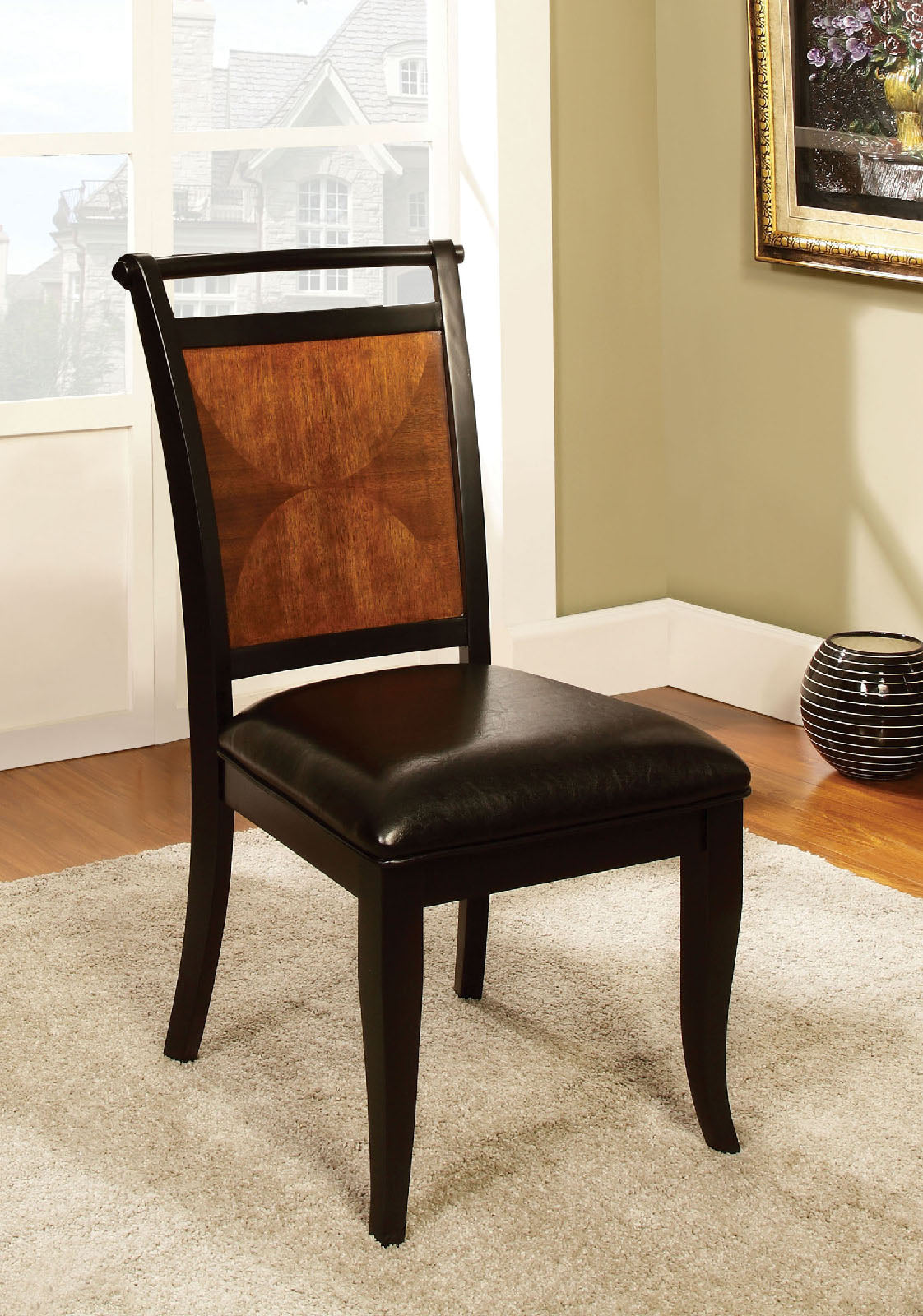 Salida I Espresso/Black Side Chair (2/CTN) - ATL FURNITURE