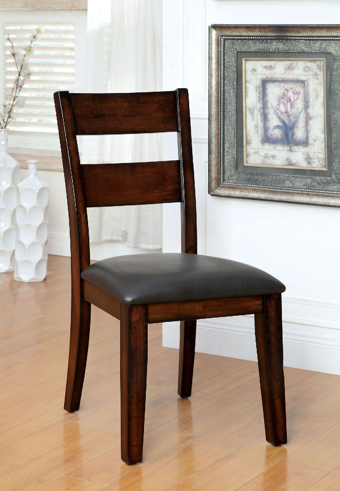DICKINSON I Dark Cherry Side Chair (2/CTN) - ATL FURNITURE