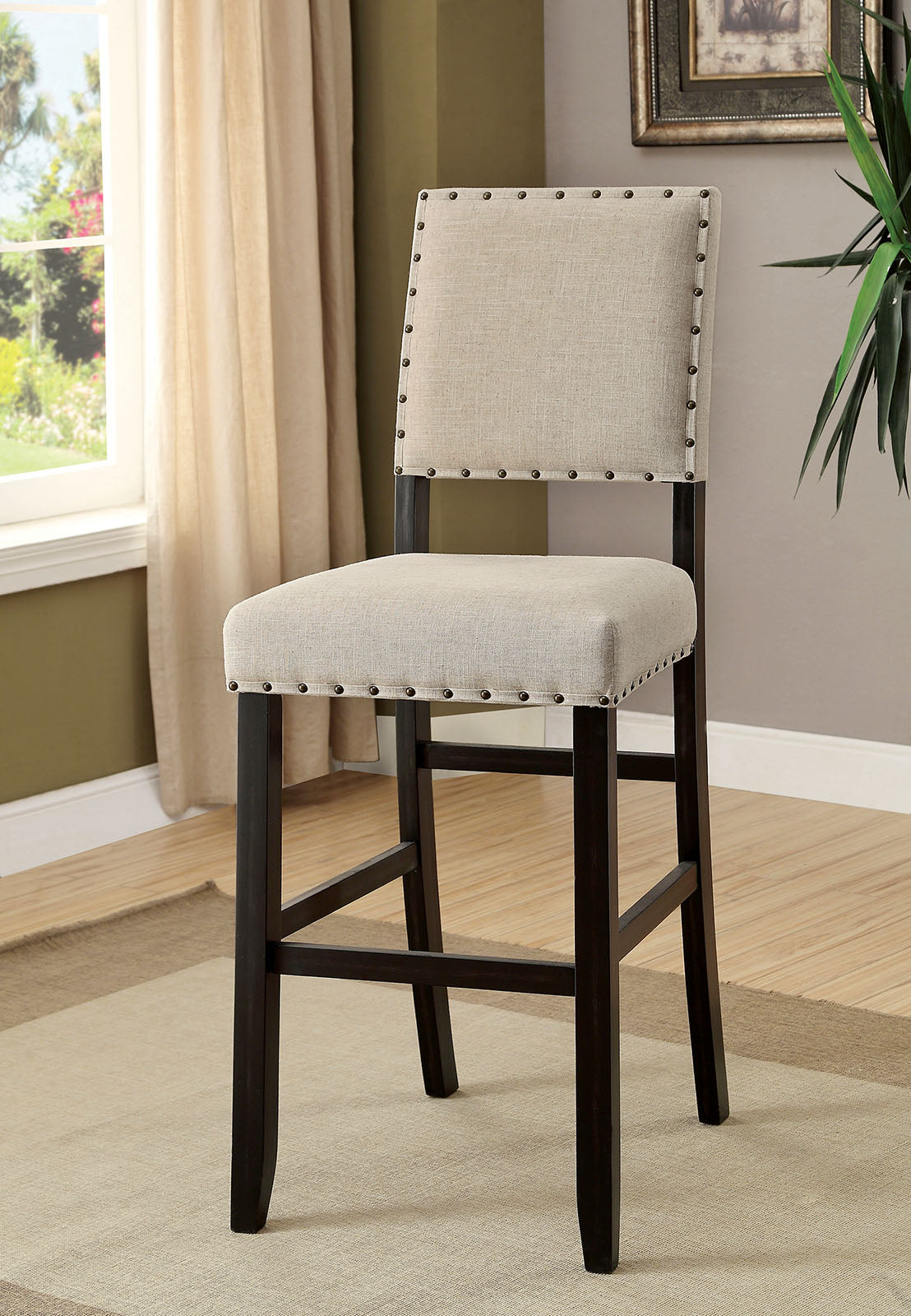 Sania II Antique Black Bar Chair (2/CTN) - ATL FURNITURE