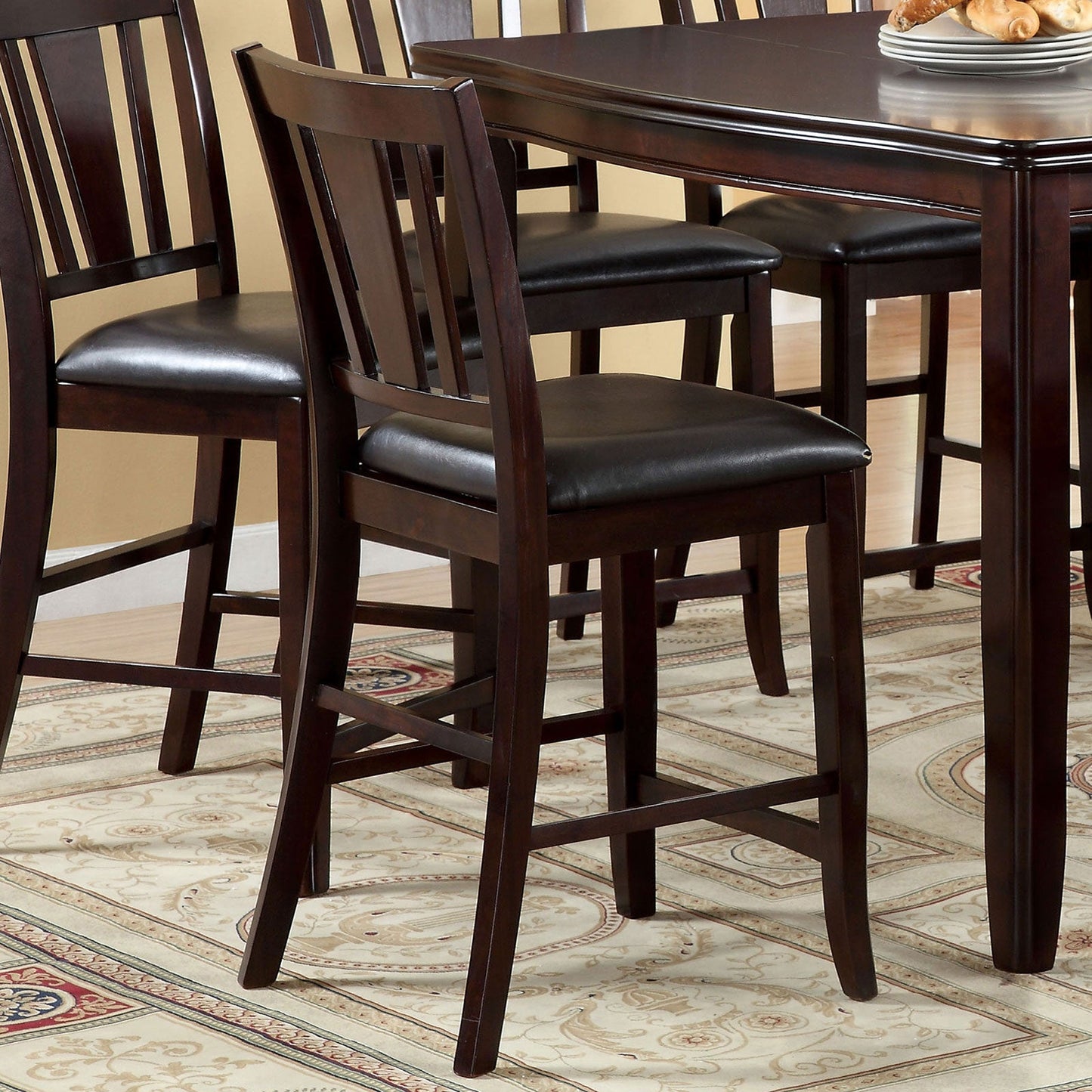 Edgewood II Espresso Counter Ht. Chair (2/CTN) - ATL FURNITURE