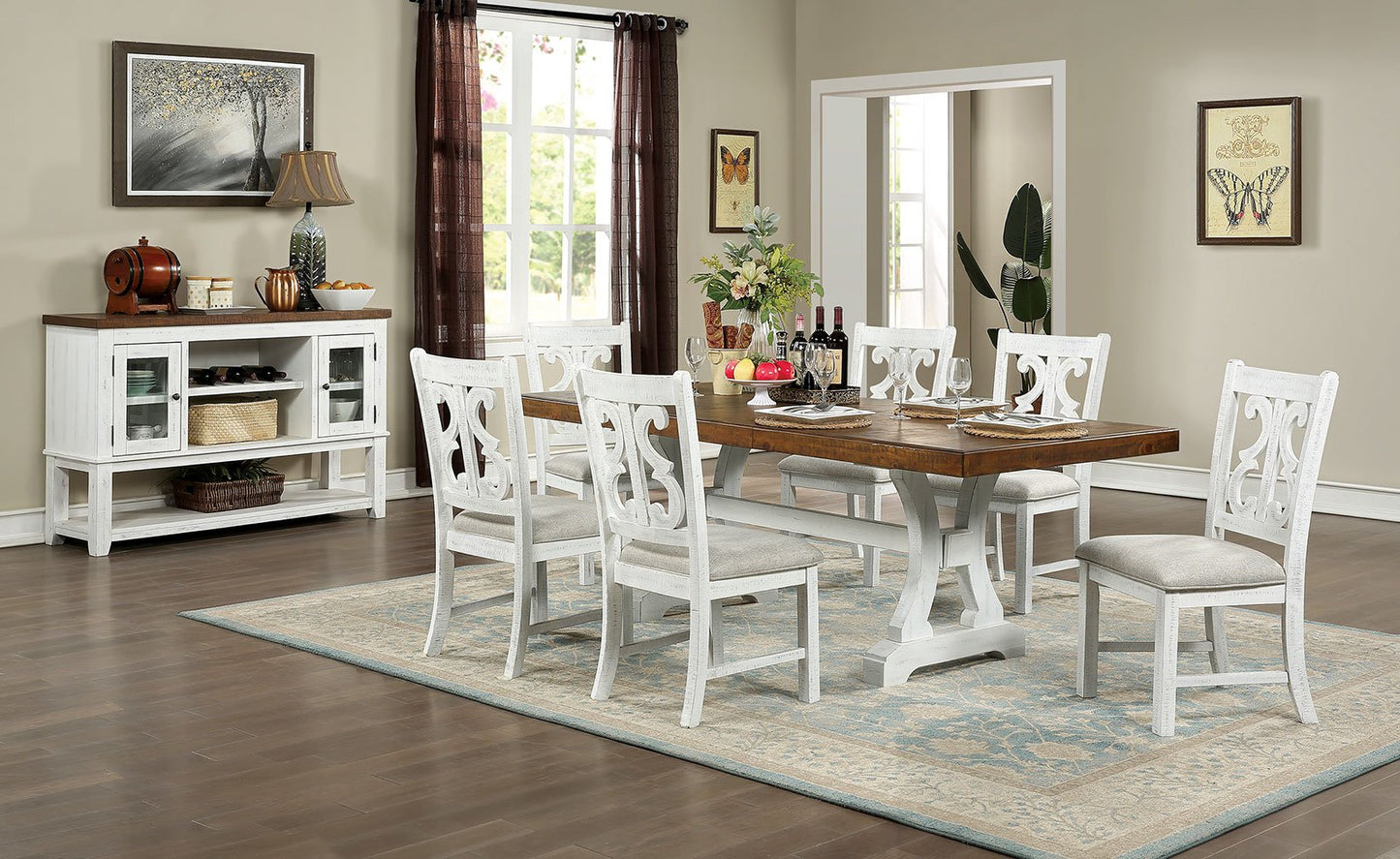 Auletta Transitional Dining Table - ATL FURNITURE