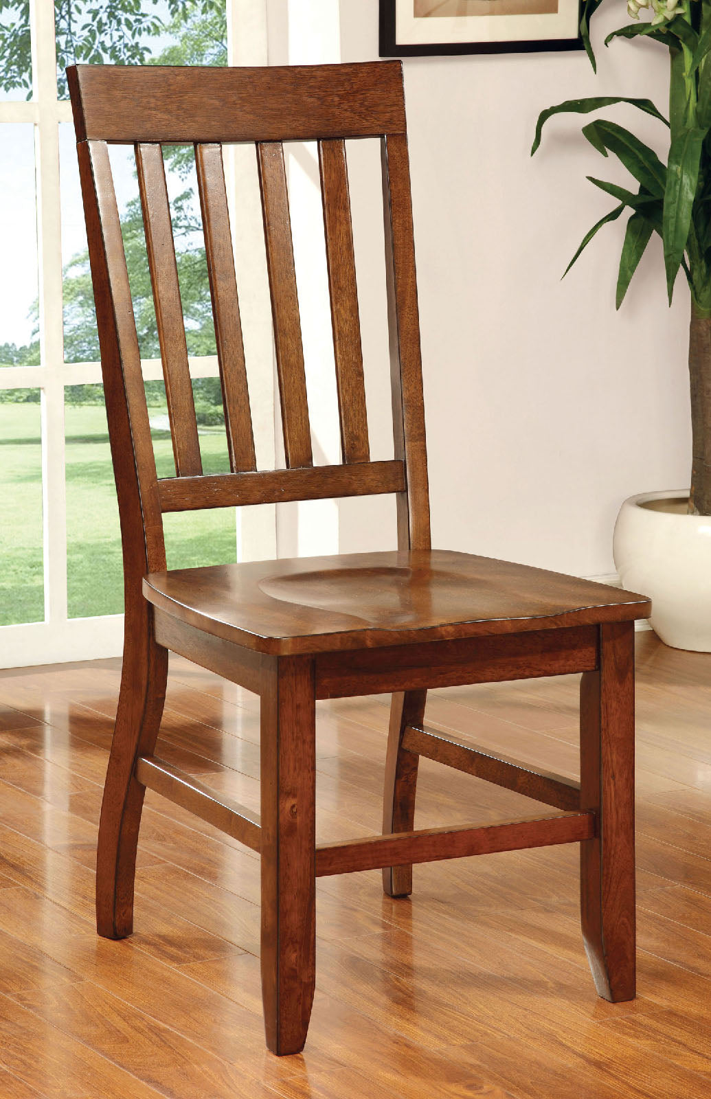 FOSTER I Dark Oak Side Chair (2/CTN) - ATL FURNITURE