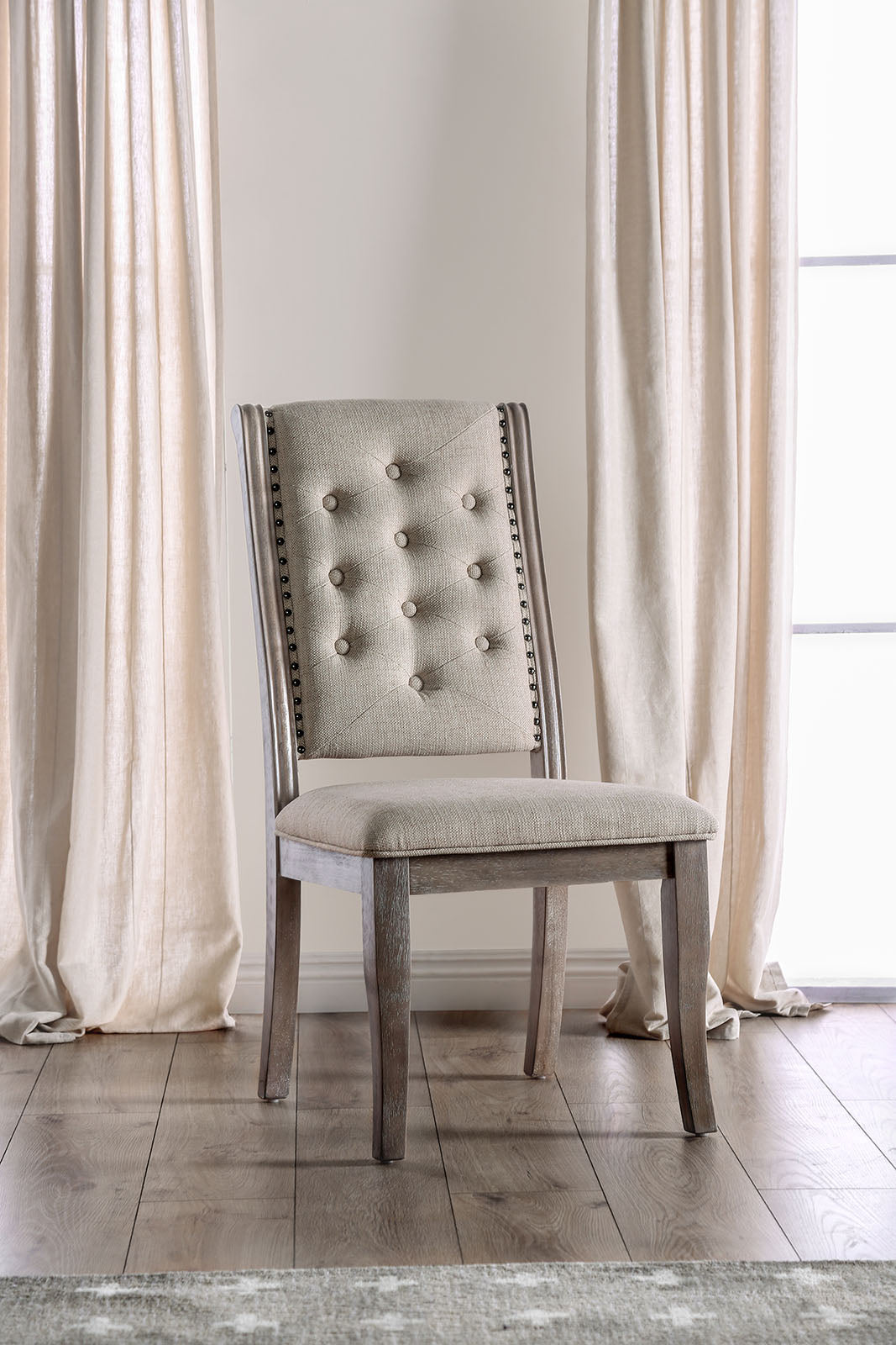 Patience Rustic Natural Tone Side Chair (2/CTN) - ATL FURNITURE