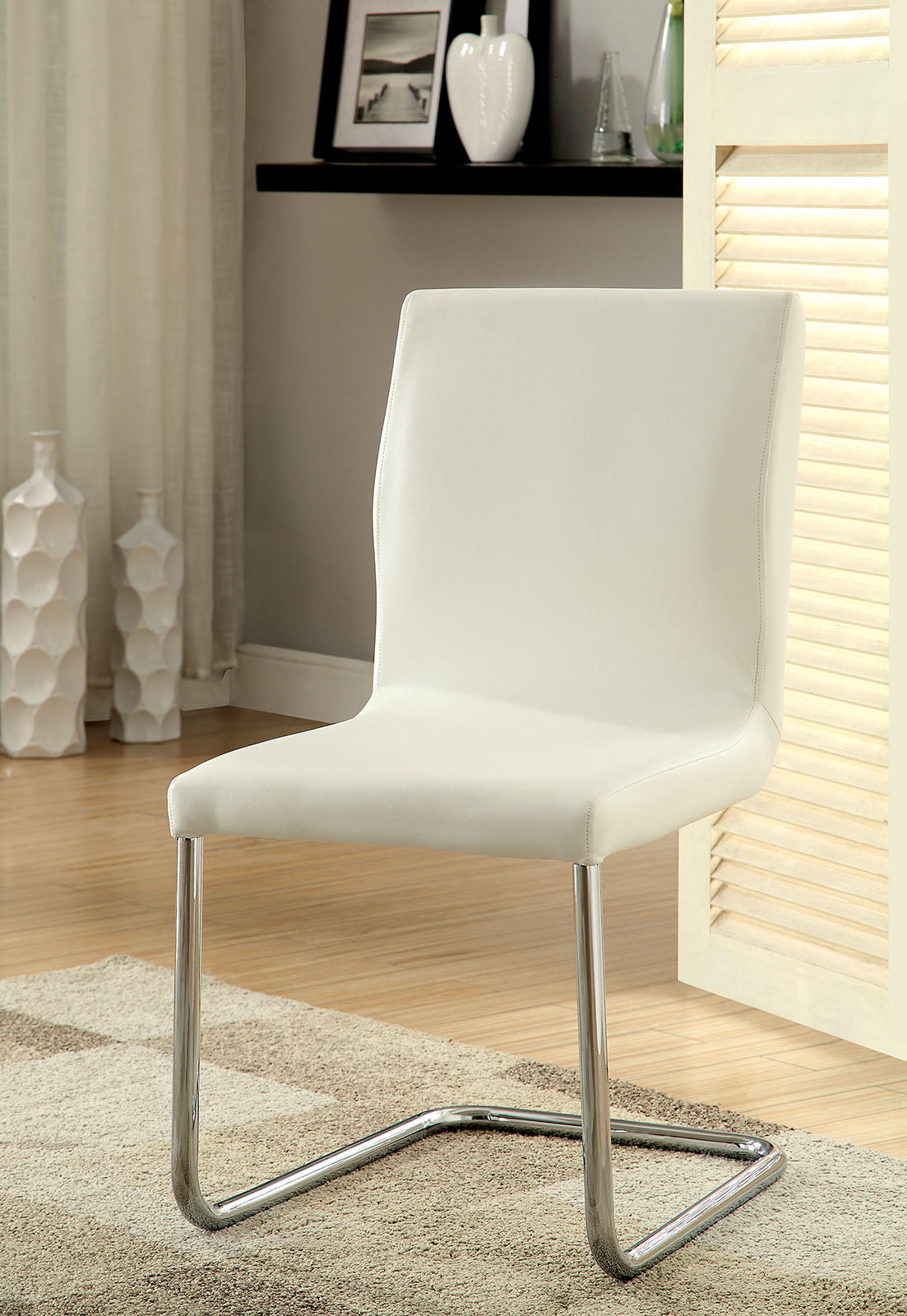 LODIA I White Side Chair - ATL FURNITURE